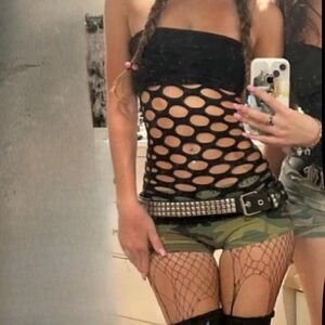 Black Sexy Women’s Fishnet Coverup